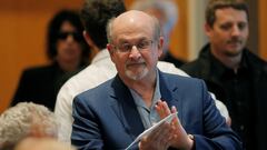 FILE PHOTO: Author Salman Rushdie arrives for the PEN New England's Song Lyrics of Literary Excellence Award ceremony at the John F. Kennedy Library in Boston, Massachusetts, U.S. September 19, 2016.  REUTERS/Brian Snyder/File Photo