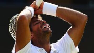 Fernando Verdasco celebra su victoria en Wimbledon. 