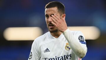 Eden Hazard, en el Chelsea-Real Madrid de vuelta de semifinales de la Champions League.