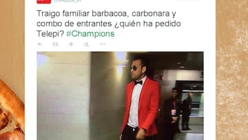 Una cadena de pizzerías ironiza con la vestimenta de Alves