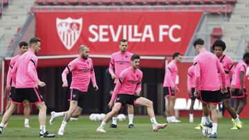 Escudero, en un entrenamiento.