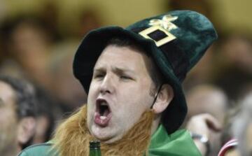 Aficionado irlandés en el Mundial de Rugby.