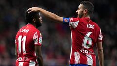 Lemar y Koke, durante el Atl&eacute;tico-Levante