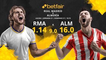 Real Madrid CF vs. UD Almería: horario, TV, estadísticas, clasificación y pronósticos