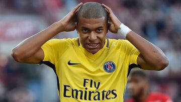 El delantero del PSG, Kylian Mbappé, durante un partido.