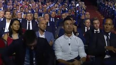 La cara de Cristiano por premio que Lionel Messi le arrebató
