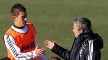 Joselu ocupó ayer el sitio de Morata