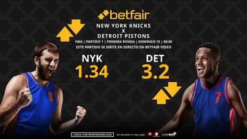 New York Knicks vs. Detroit Pistons: horario, dónde ver, pronósticos, estadísticas y cuadro