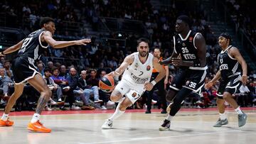 Facundo Campazzo, base del Real Madrid, ante la Virtus Bolonia italiana.