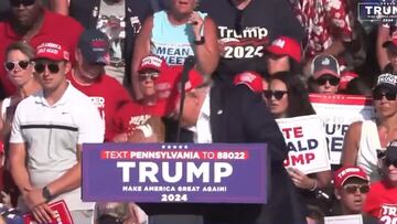 Watch: Donald Trump shot and bleeding at rally, Secret Service agents rush him away