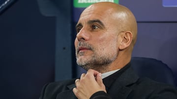 MANCHESTER (United Kingdom), 05/11/2025.- Manchester City's manager Pep Guardiola looks on ahead of the UEFA Champions League league phase soccer match between Manchester City and Borussia Dortmund, in Manchester, Britain, 05 November 2025. (Liga de Campeones, Reino Unido) EFE/EPA/ADAM VAUGHAN