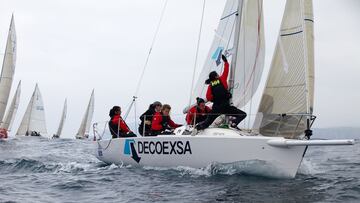 Un instante de la regata de hoy