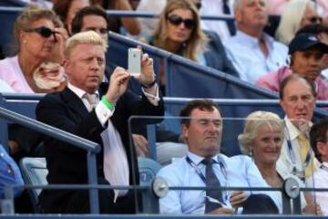 La final femenina entre Serena Williams y Victoria Azarenka, también contó con la presencia de muchos famosos. En la imagen Boris Becker.