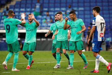 0-1. Casemiro celebró el primer gol.