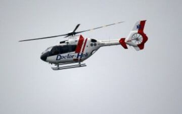 Jules Bianchi fue evacuado en helicóptero.