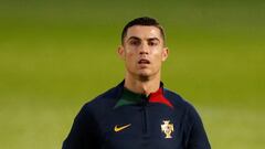 FILE PHOTO: Soccer Football - FIFA World Cup Qatar 2022 - Portugal training - Cidade do Futebol, Oeiras, Portugal- November 14, 2022 Portugal's Cristiano Ronaldo during training REUTERS/Pedro Nunes/File Photo