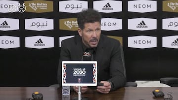 Simeone: "El equipo no tiene fortaleza defensiva"