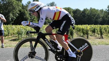 Ion Izagirre, ante los bólidos Ganna y Van Aert en Fuji