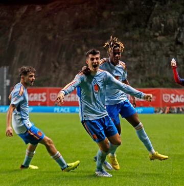 0-1. Álvaro Morata celebra el primer gol.