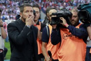 El entrenador argentino del Atlético de Madrid Diego Simeone.