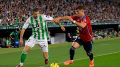 Guido Rodríguez durante el Betis-Celta de Vigo en el Benito Villamarín.