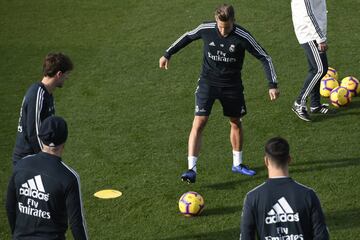 Entrenamiento del Real Madrid antes de viajar a Huesca