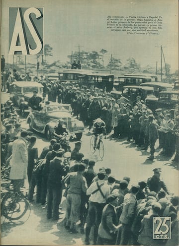 Recorrido por las mejores imgenes de la I Vuelta a Espa?a a travs de la edicin de AS Semanal de 1935.