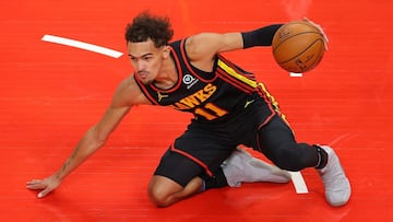 Trae Young, durante un partido de la NBA con Atlanta Hawks.