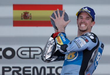Álex Márquez en el podio del Gran Premio de España de MotoGP.