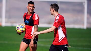 Uzuni en un entrenamiento.