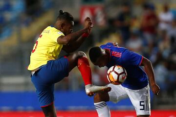 Andrés Balanta jugó su primer partido como titular y le dio solidez defensiva al equipo de Reyes. 