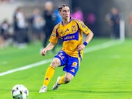 Marcelo Flores of Tigres during the match between Tigres UANL and Inter Miami as part of Group N of the 2024 Leagues Cup at NRG Stadium on August 03, 2024 in Houston, Texas, United States.