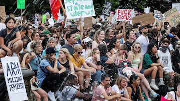 Protests against the repeal of abortion rights in the USA