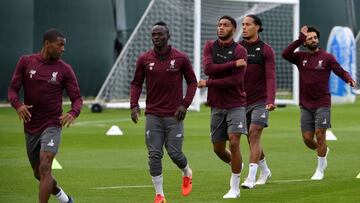 Entrenamiento del Liverpool de Jürgen Klopp.