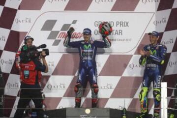 Valentino Rossi, Maverick Viñales y Dovizioso