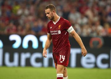 Jordan Henderson rues his penalty miss against Atlético in Munich.