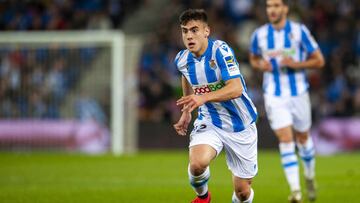 Barrenetxea, en un partido con la Real Sociedad.