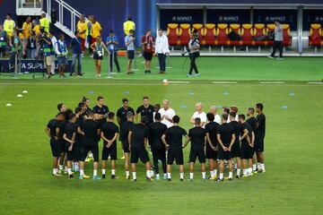 Real Madrid training in Filipo II Stadium in Skopje