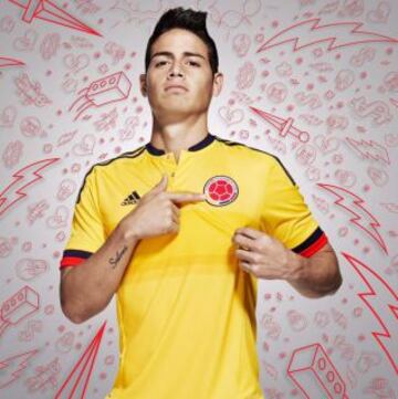 James Rodríguez presentó la camiseta de la Selección Colombia en redes sociales.
