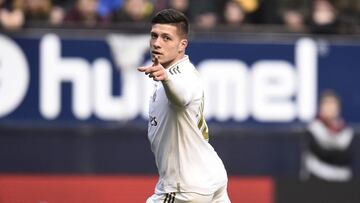 Jovic, tras marcar en el Osasuna-Real Madrid.