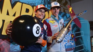 Marc M&aacute;rquez y &Aacute;lex M&aacute;rquez en la rueda de prensa