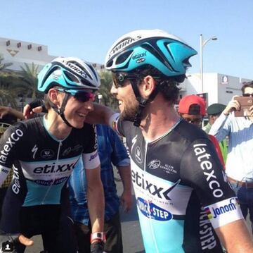 AMISTAD. Mark Cavendish, uno de los mejores velocistas del mundo, fue uno de los pilares de Verona en el Etixx.