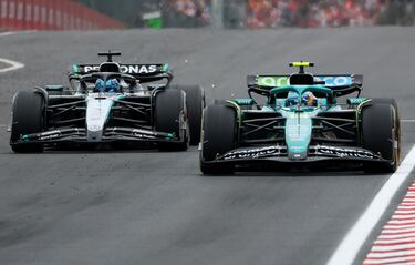 Fernando Alonso y George Russell.