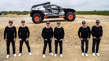 Mattias Ekstrom, Emil Bergkvist, Stephane Peterhansel, Edouard Boulanger, Carlos Sainz y Lucas Cruz.