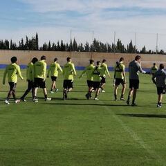 Accidentado regreso a los entrenamientos del Albacete