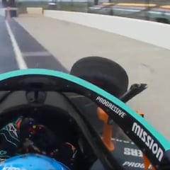 Un accidente final no aparta a Alonso de los mejores tiempos