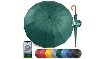 El paraguas antiviento de tamaño grande más vendido en Amazon.
