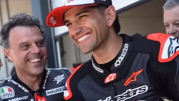Jorge Martín junto a Loris Capirossi.