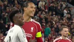 La extraña imagen de Vinicius con Van Dijk que fue el principio del fin del Madrid en Anfield