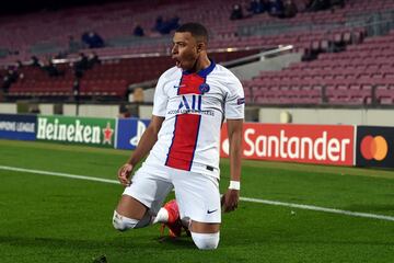 1-1 Kylian Mbappé celebró el primer gol.